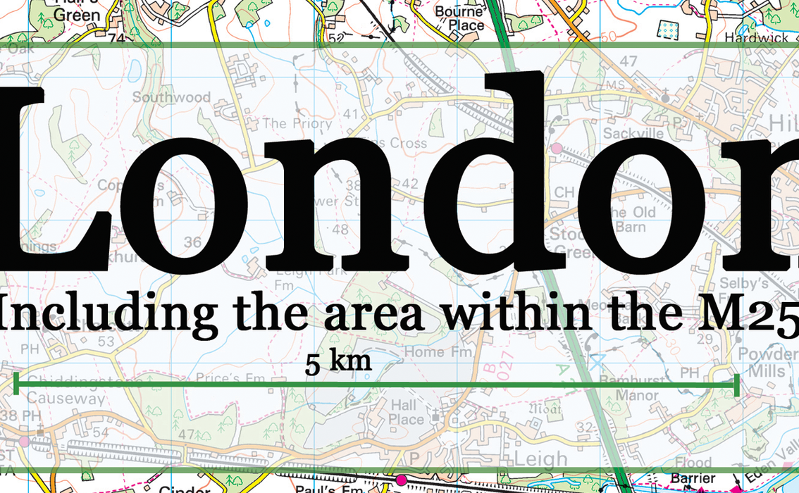 London Within the M25 Map