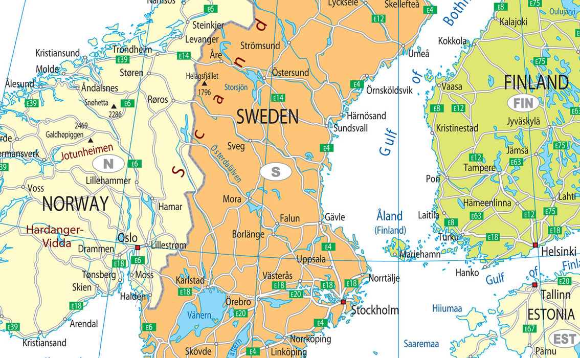 Northern Europe Political Map