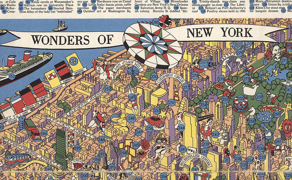 Wonders of New York Map