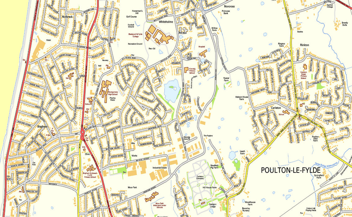 Blackpool Street Map