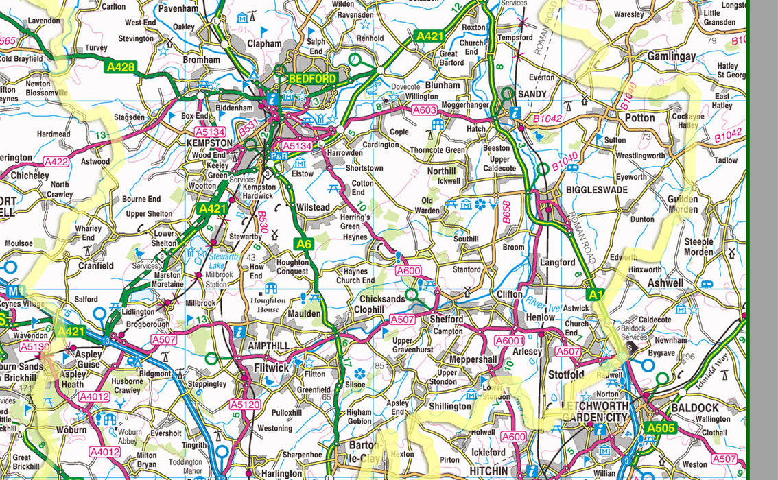 Bedfordshire County Map