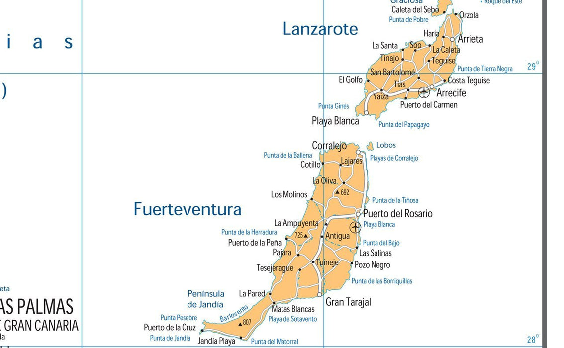 Canary Islands Political Map