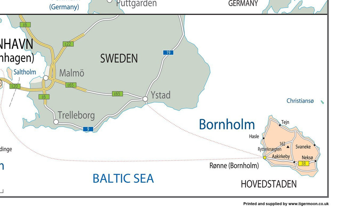 Denmark Political Map