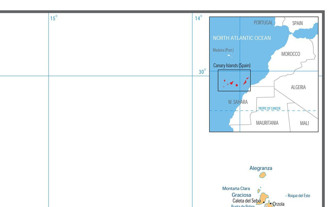 Canary Islands Political Map