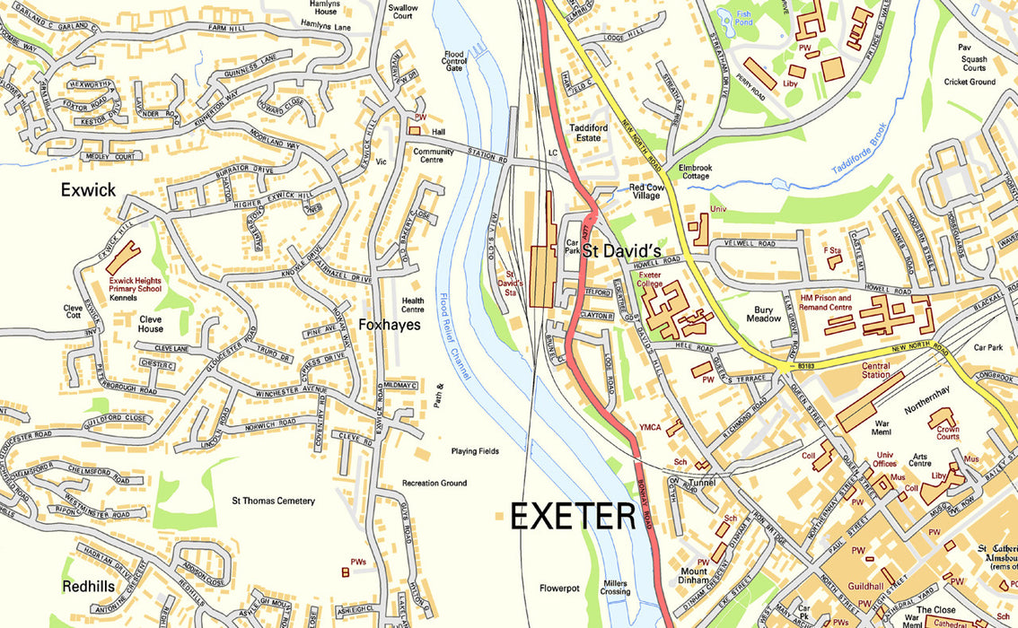 Exeter Street Map
