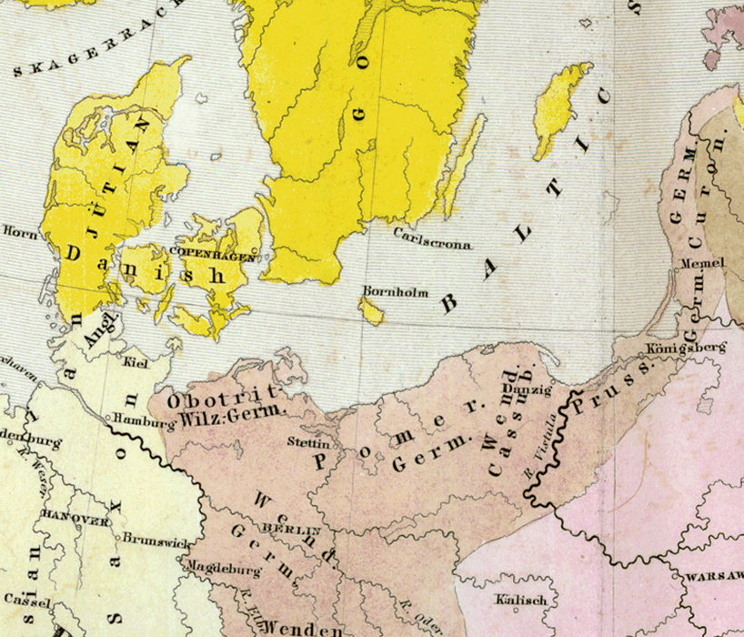 Dr. Gustaf Kombst Ethnographic Map of Europe