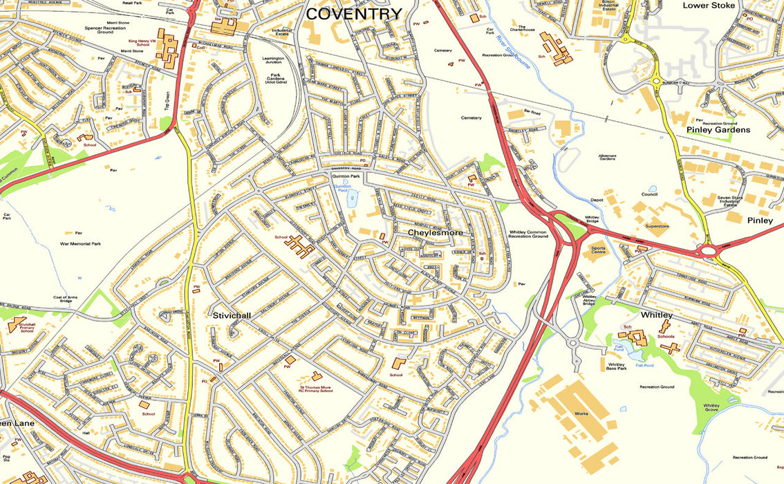 Os Map Example Coventry Coventry Street Map– I Love Maps