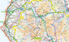 Cumbria, a ceremonial and non-metropolitan county in North West England, UK. It is the third biggest county in the UK.  This map covers the city of Carlisle and towns      Maryport     Workington     Whitehaven     Penrith     Kendal     Ulverston     Barrow-in-Furness