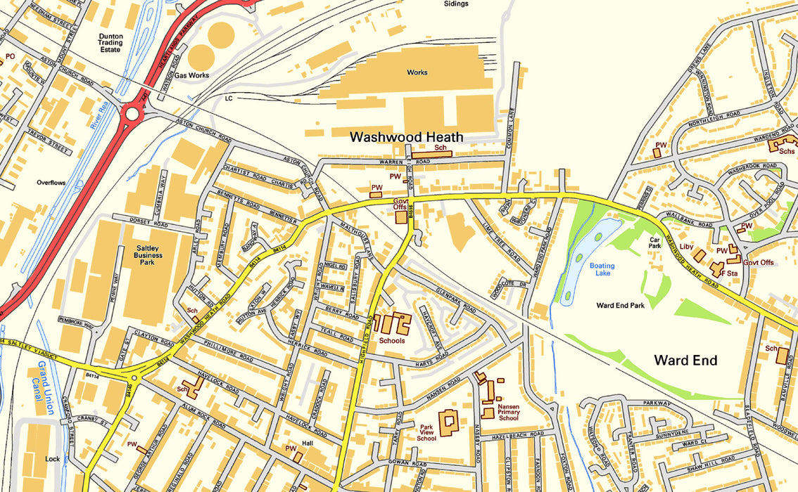 Birmingham Street Map