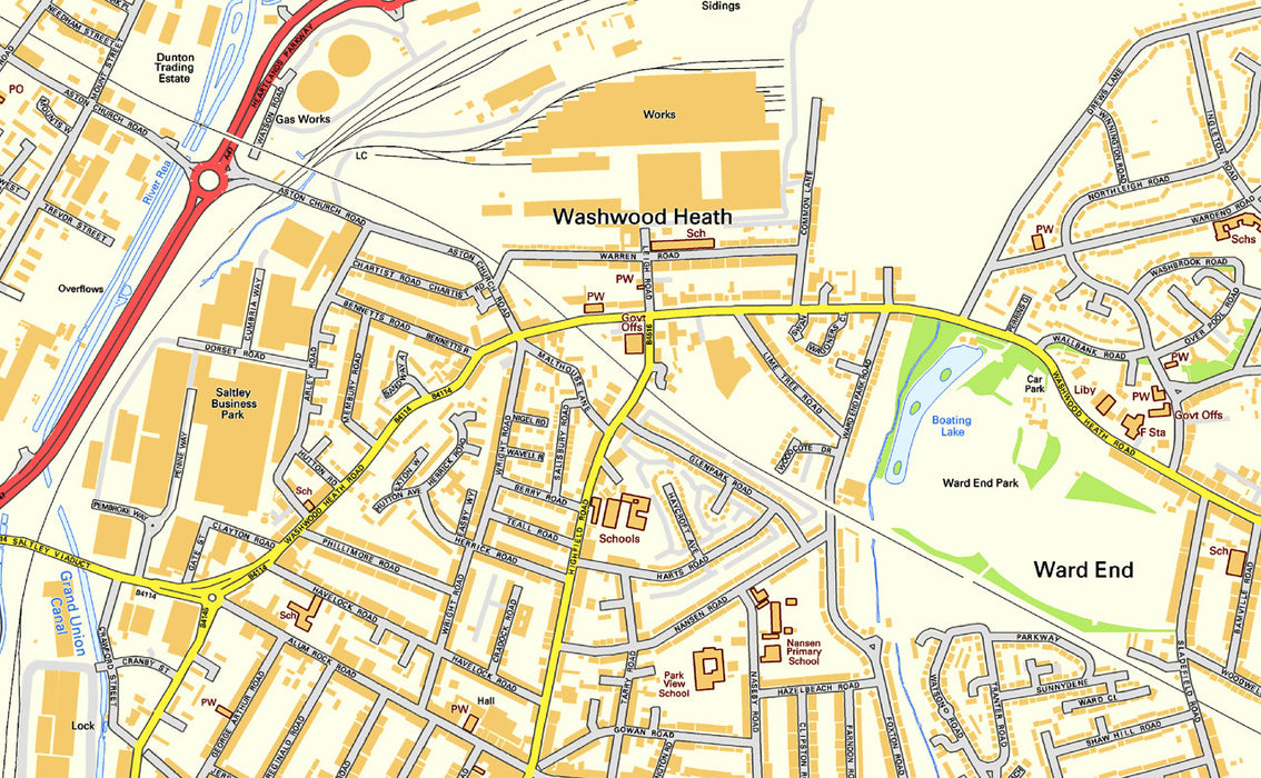 Birmingham Street Map
