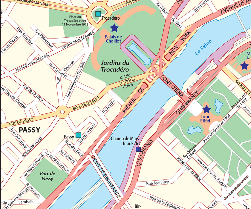 Paris Street Map - Central Paris