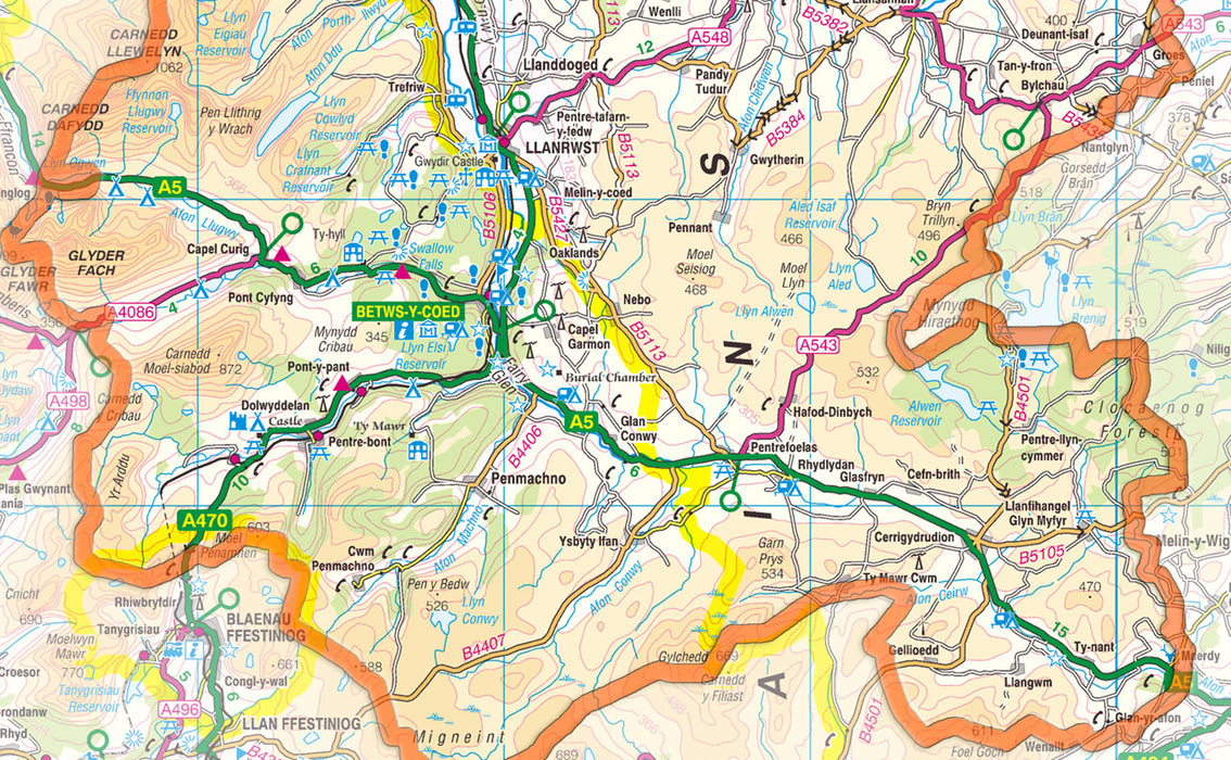 Conwy County Map