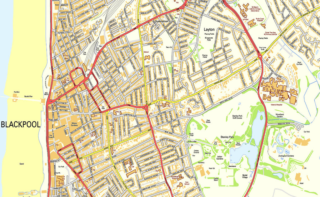 Blackpool Street Map I Love Maps vrogue.co