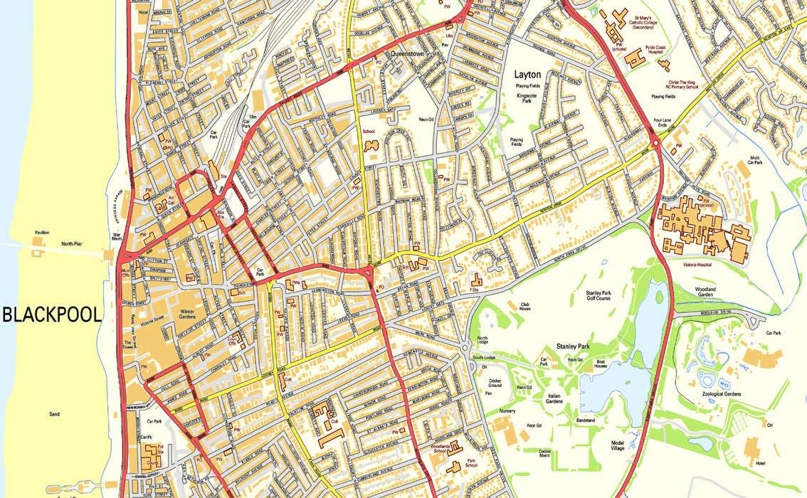 Blackpool Street Map