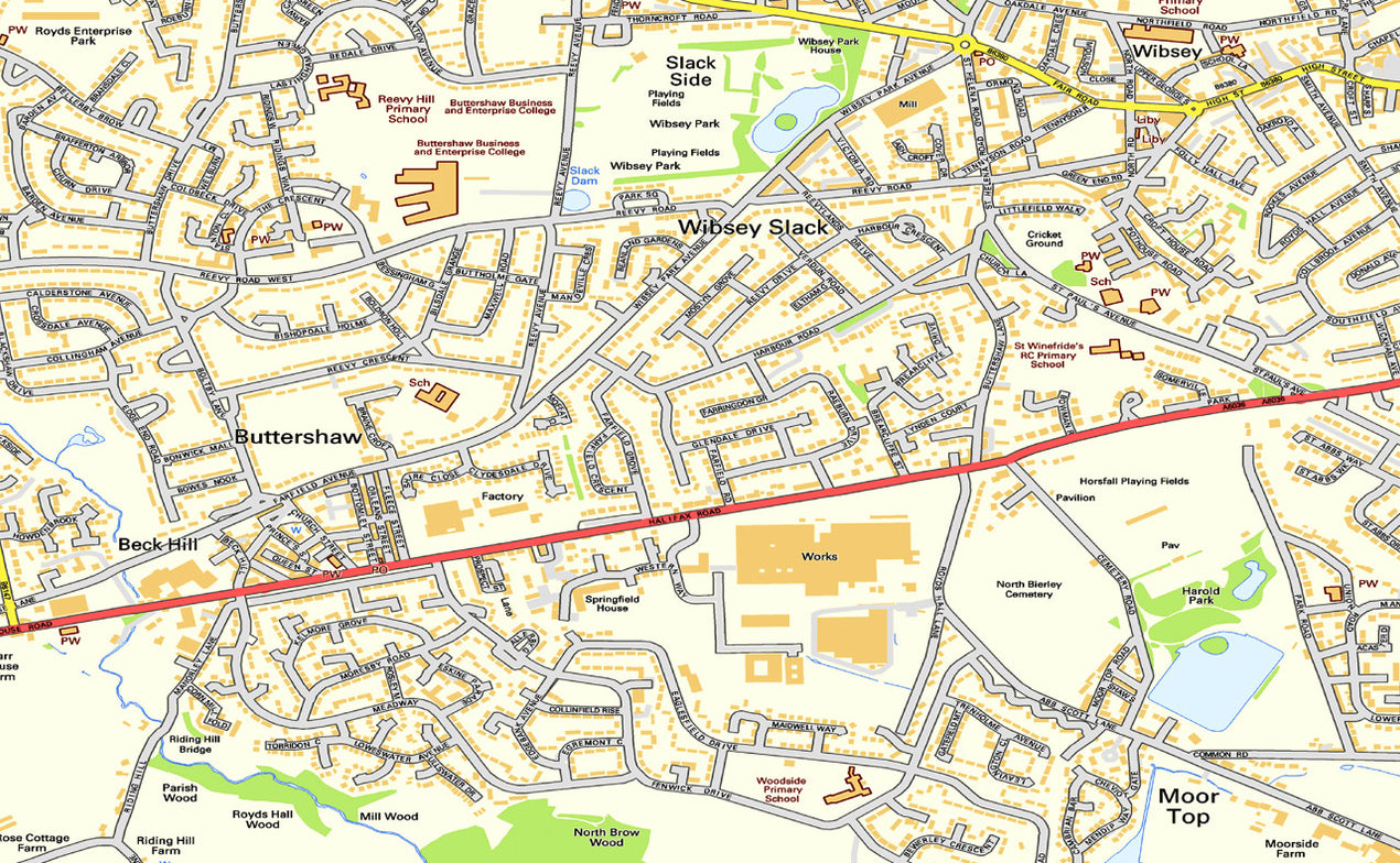 Bradford Street Map I Love Maps
