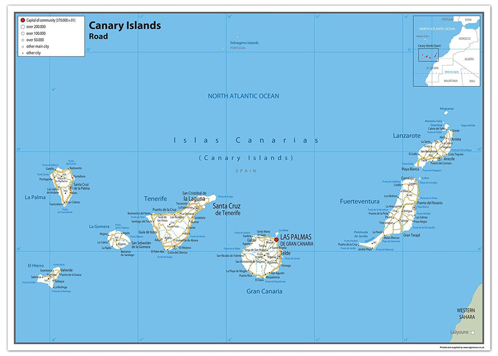 Canary Islands Road Map