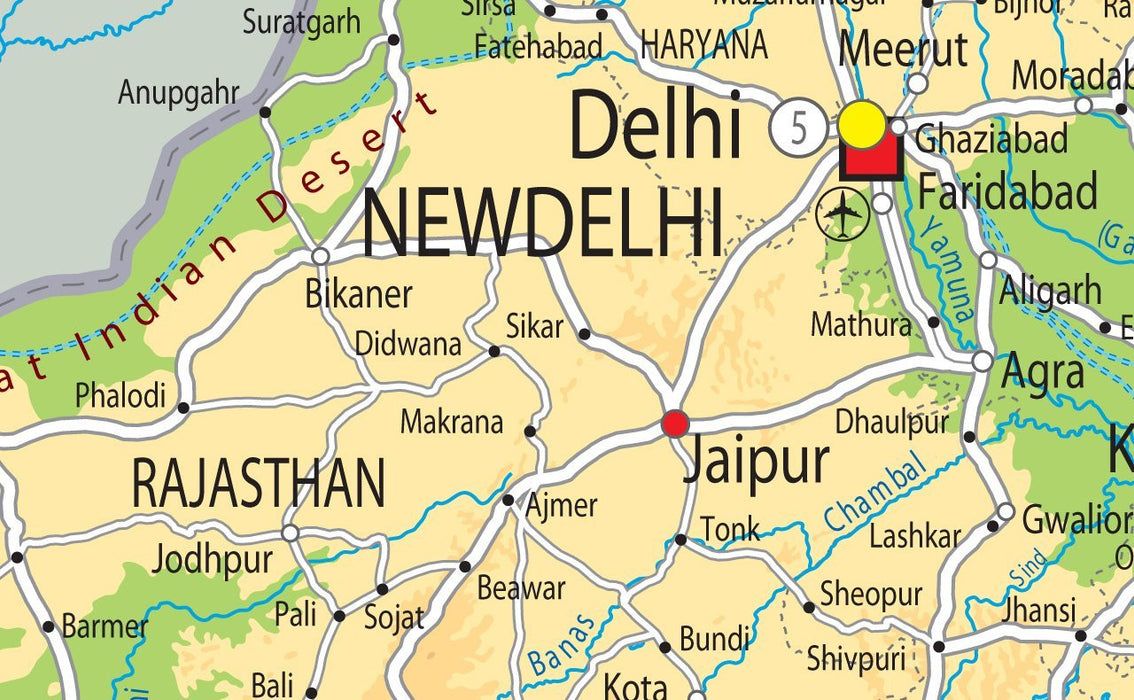 India Physical Map