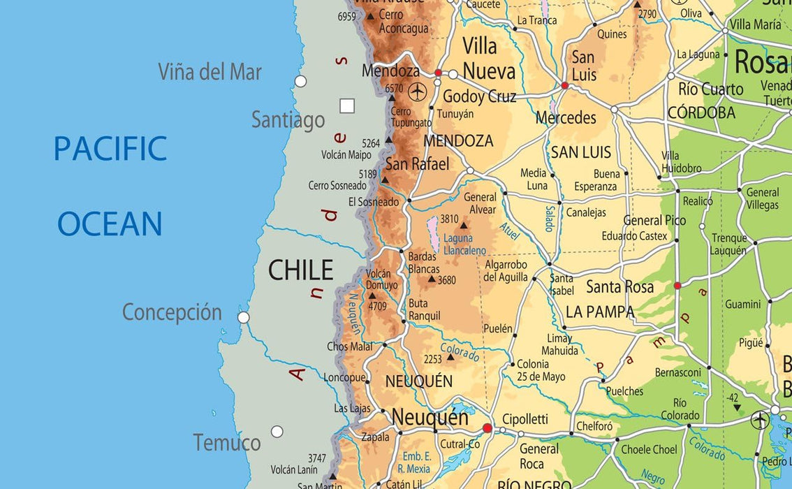 Argentina Physical Map