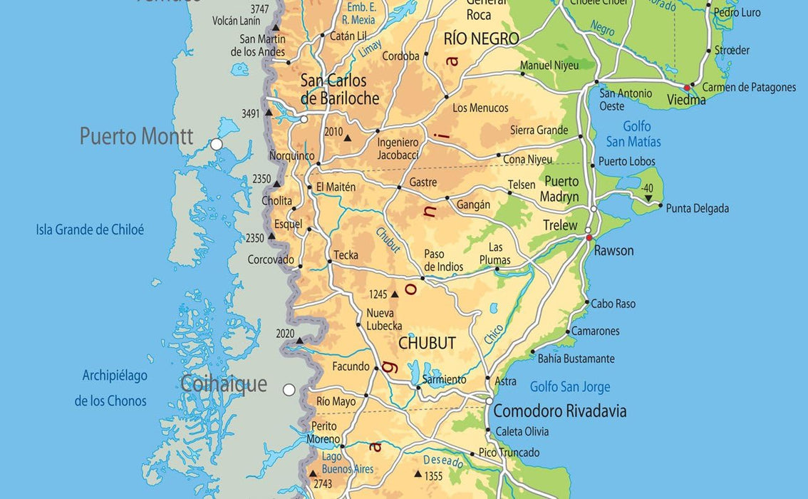 Argentina Physical Map