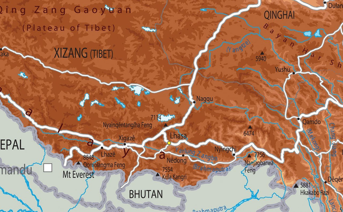 China Physical Map