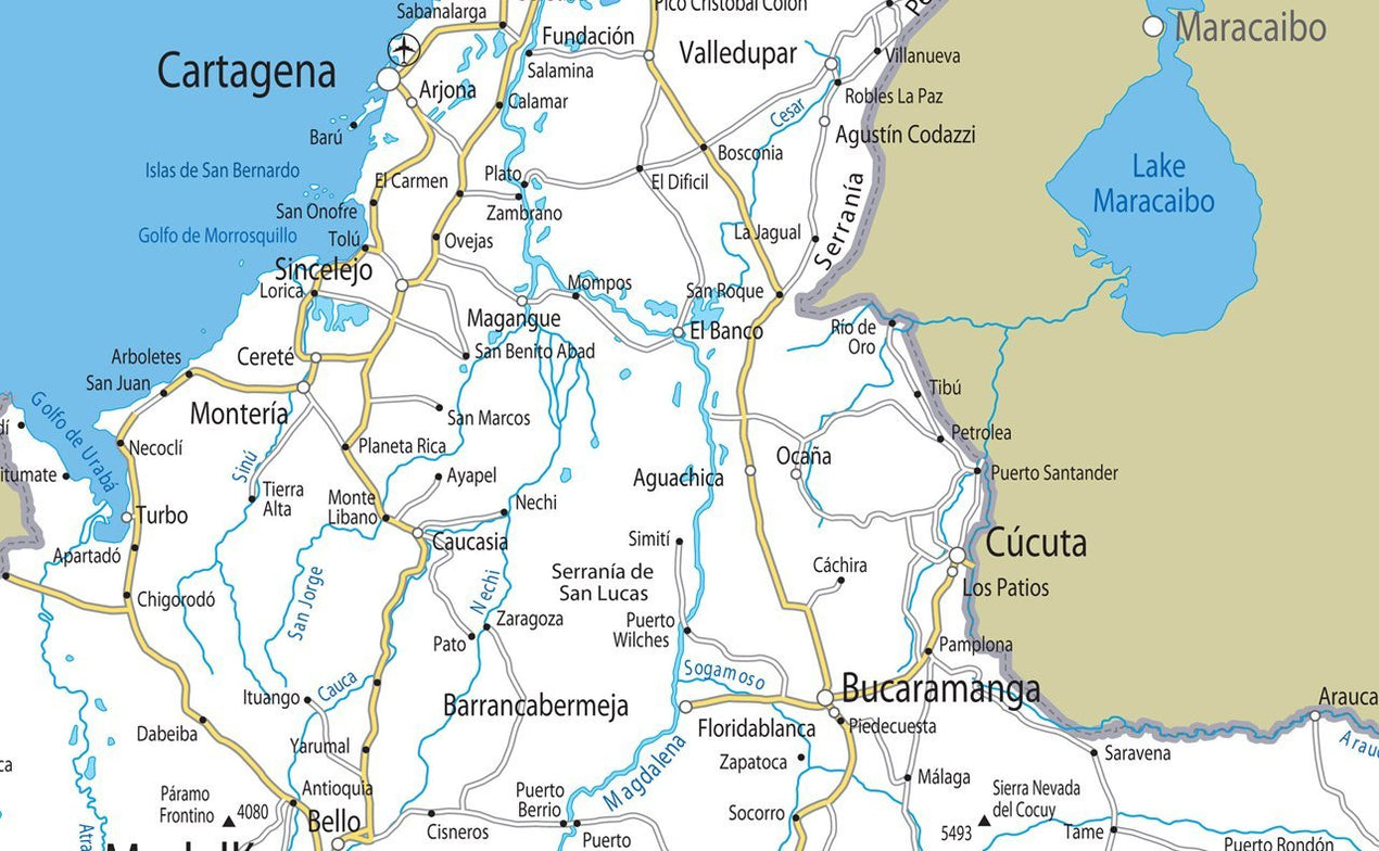 Colombia Road Map I Love Maps