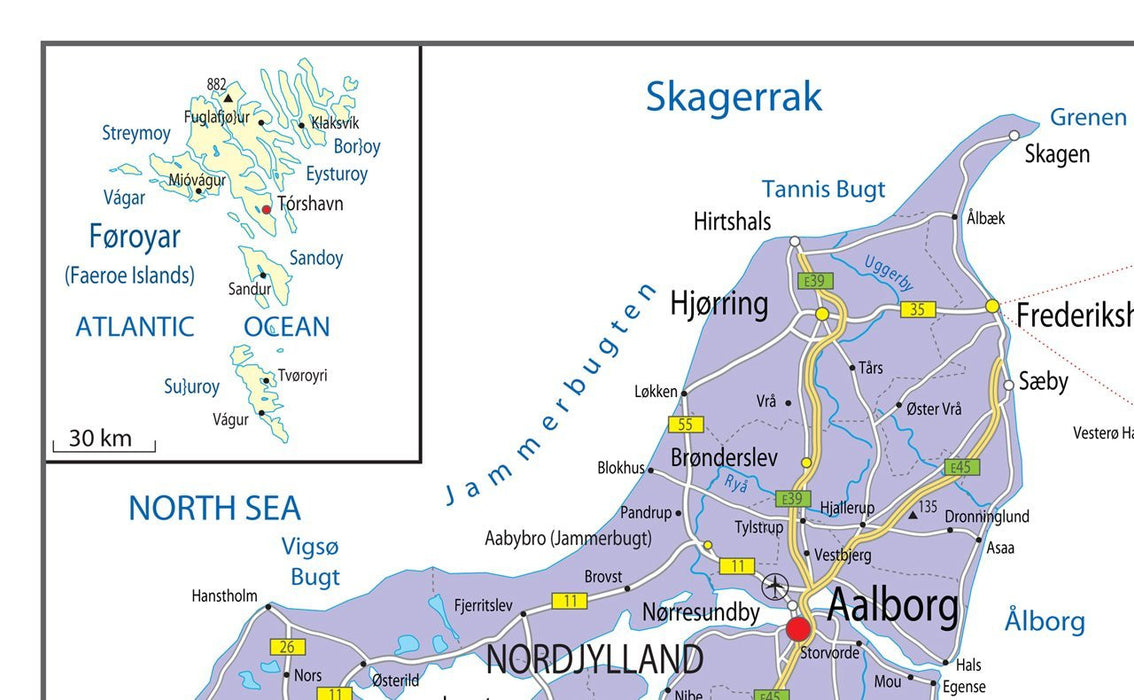 Denmark Political Map