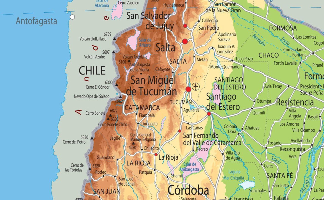Argentina Physical Map