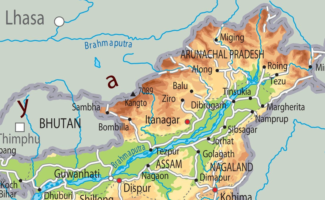 India Physical Map