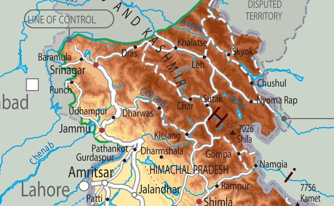 India Physical Map