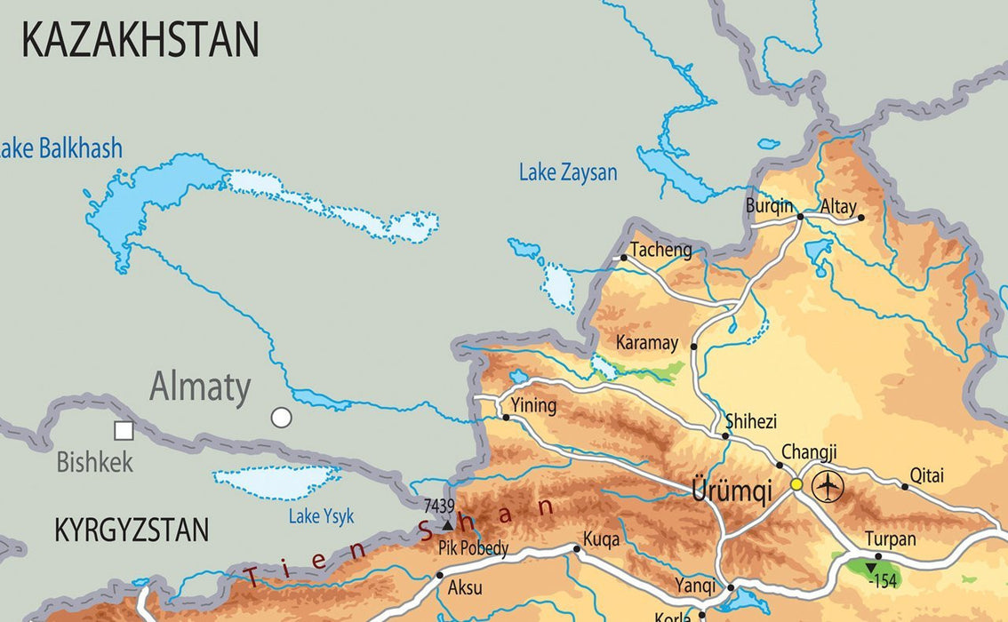 China Physical Map