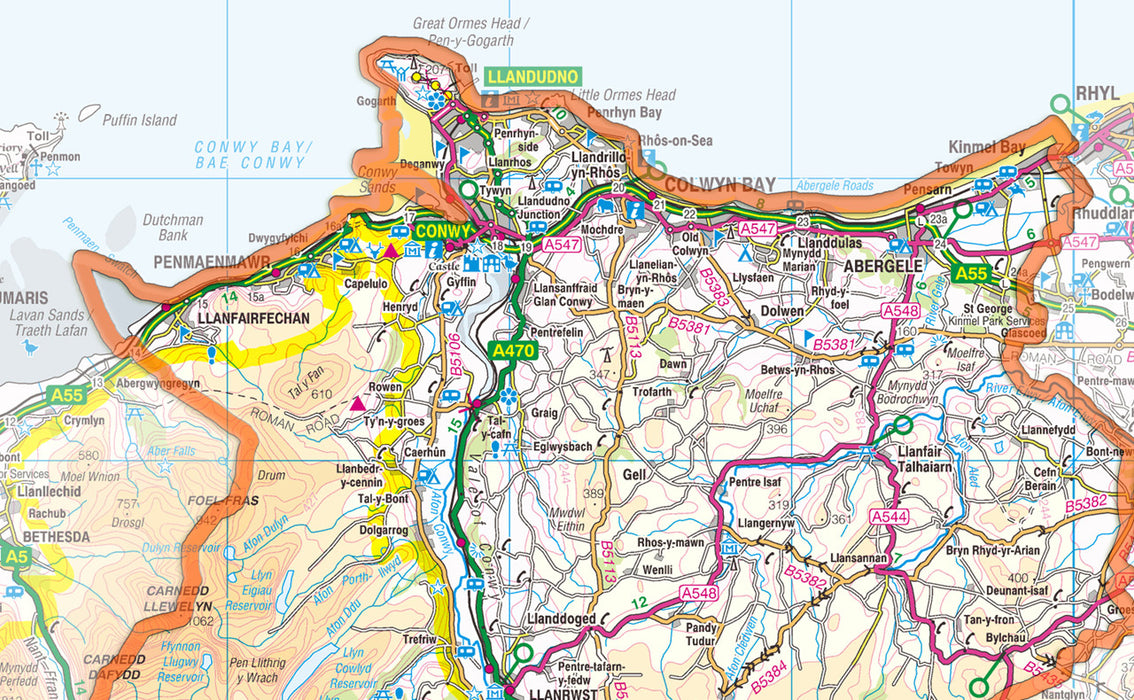 Conwy County Map