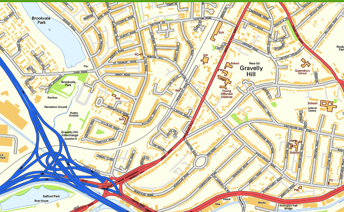 Birmingham Street Map
