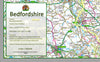 Bedfordshire, a county in the East of England, UK.  This map covers the towns      Luton     Bedford          Dunstable     Leighton Buzzard     Kempston     Houghton Regis     Biggleswade     Flitwick     Sandy     Ampthill   and Bedfordshire's three unitary authorities        Bedford     Central Bedfordshire     Luton