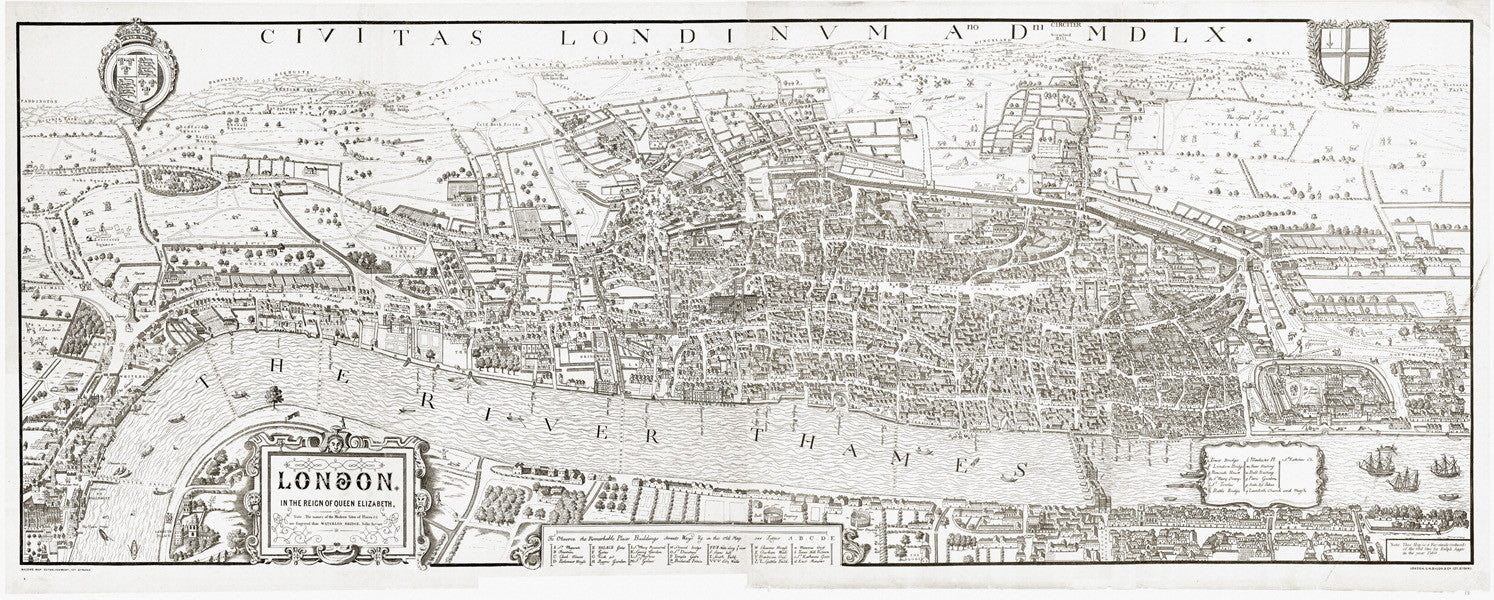Map Of London By Ralph Aggas 1560