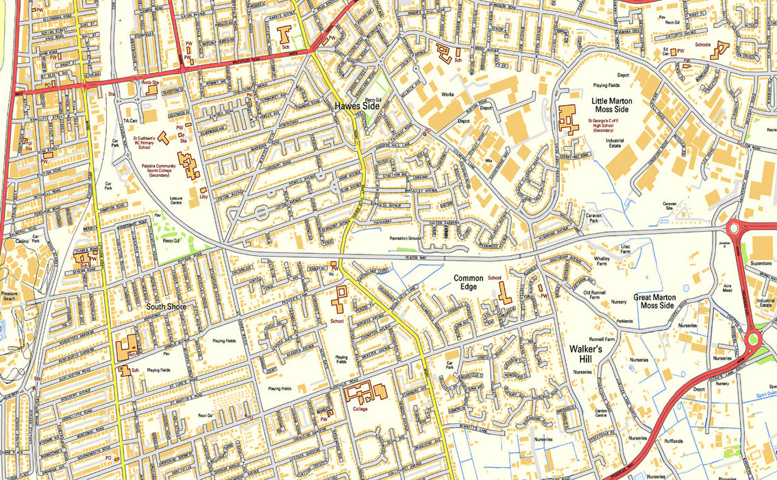 Blackpool Street Map