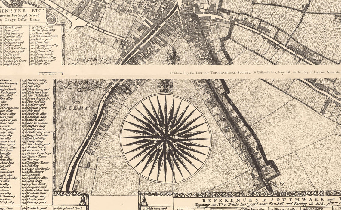 Morgan's Map of the Whole of London in 1682