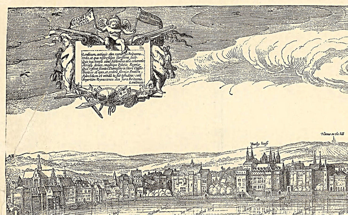 Vischer Panorama of London 1616 Map