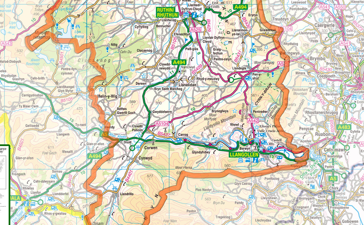 Denbighshire County Map– I Love Maps
