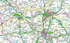 1:100,000 detailed map of Northamptonshire, in England, UK.  This map covers the County Town of Northampton and towns:      Kettering     Corby     Wellingborough     Rushden     Daventry   and the districts:      South Northamptonshire     Northampton     Daventry     Wellingborough     Kettering     Corby     East Northamptonshire