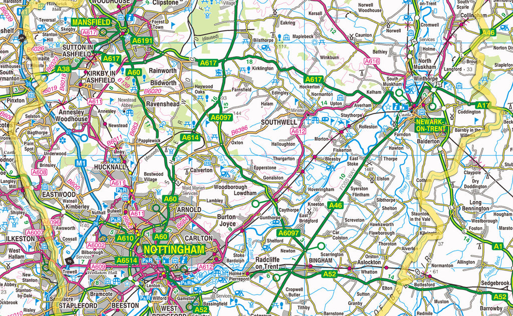 Nottinghamshire County Map | I Love Maps