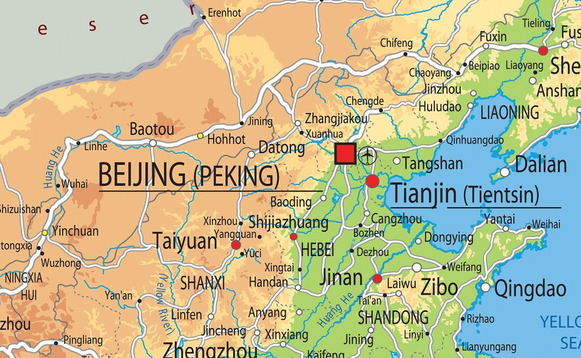 China Physical Map