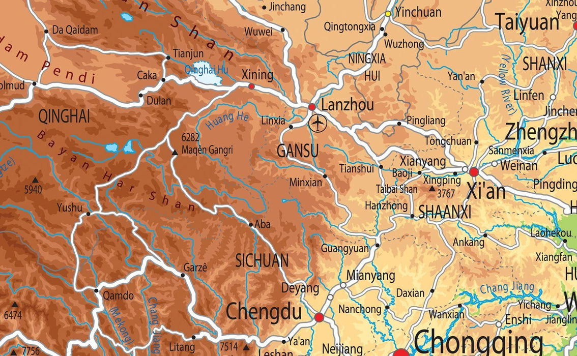 China Physical Map