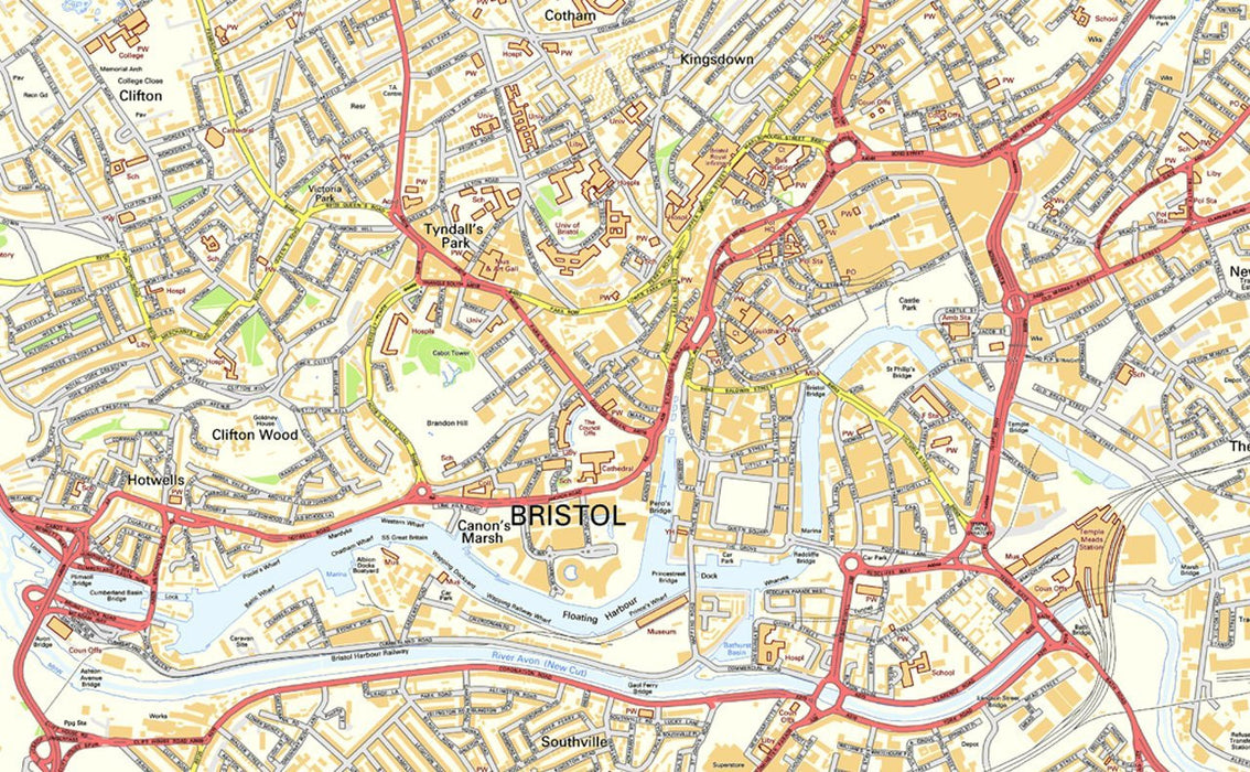 Bristol Street Map