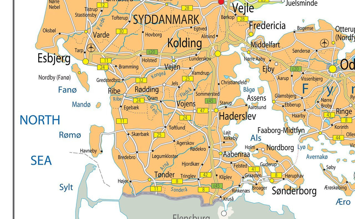 Denmark Political Map