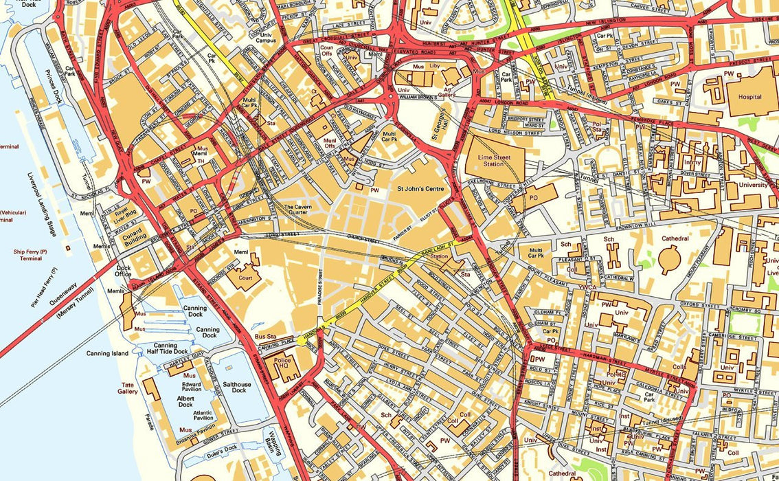Liverpool City Centre Street Map I Love Maps