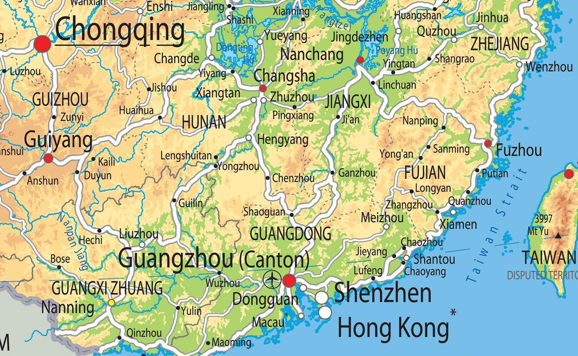 China Physical Map