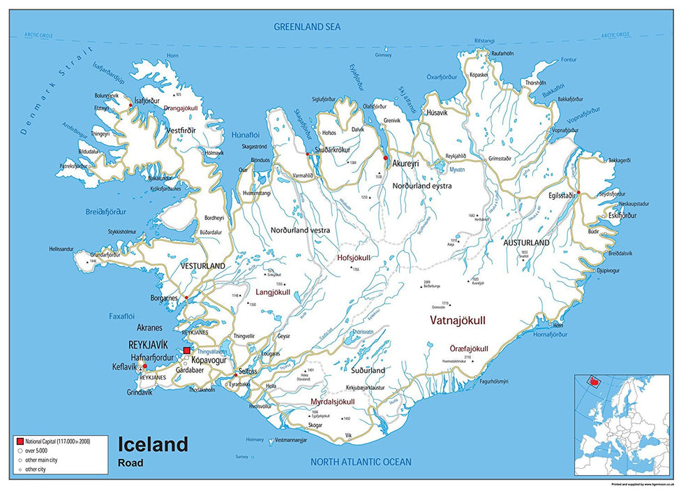 Iceland Road Map