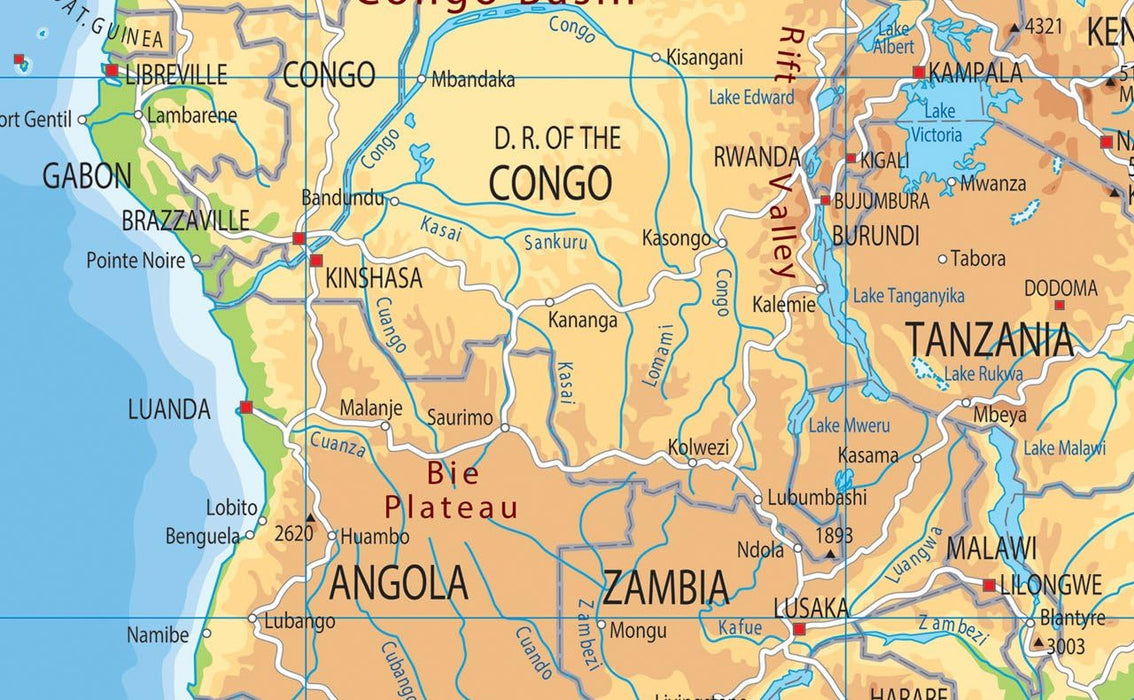 Africa Physical Map