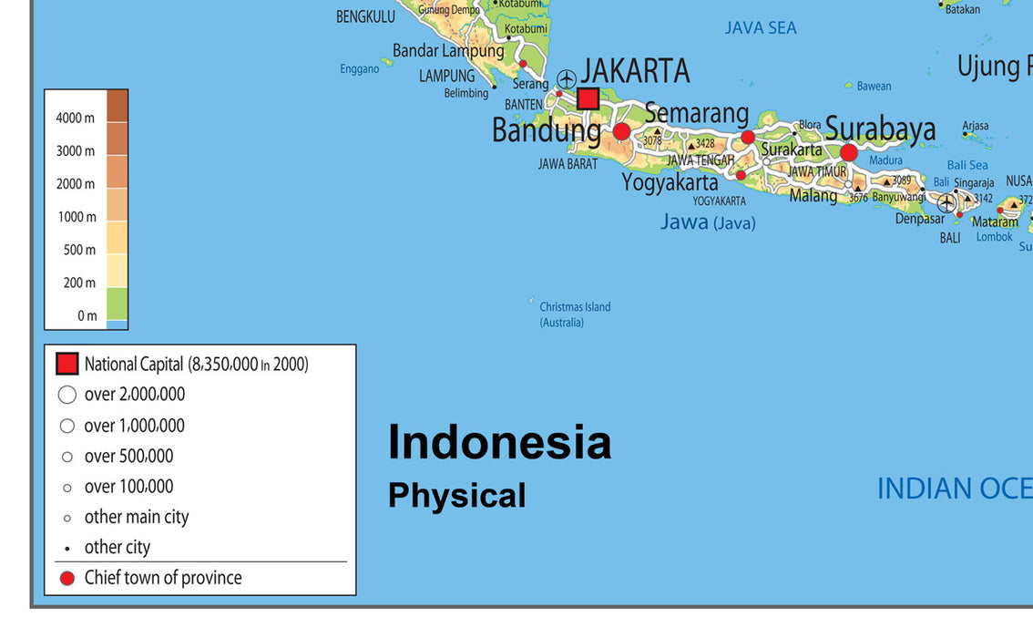 Indonesia Wall Map