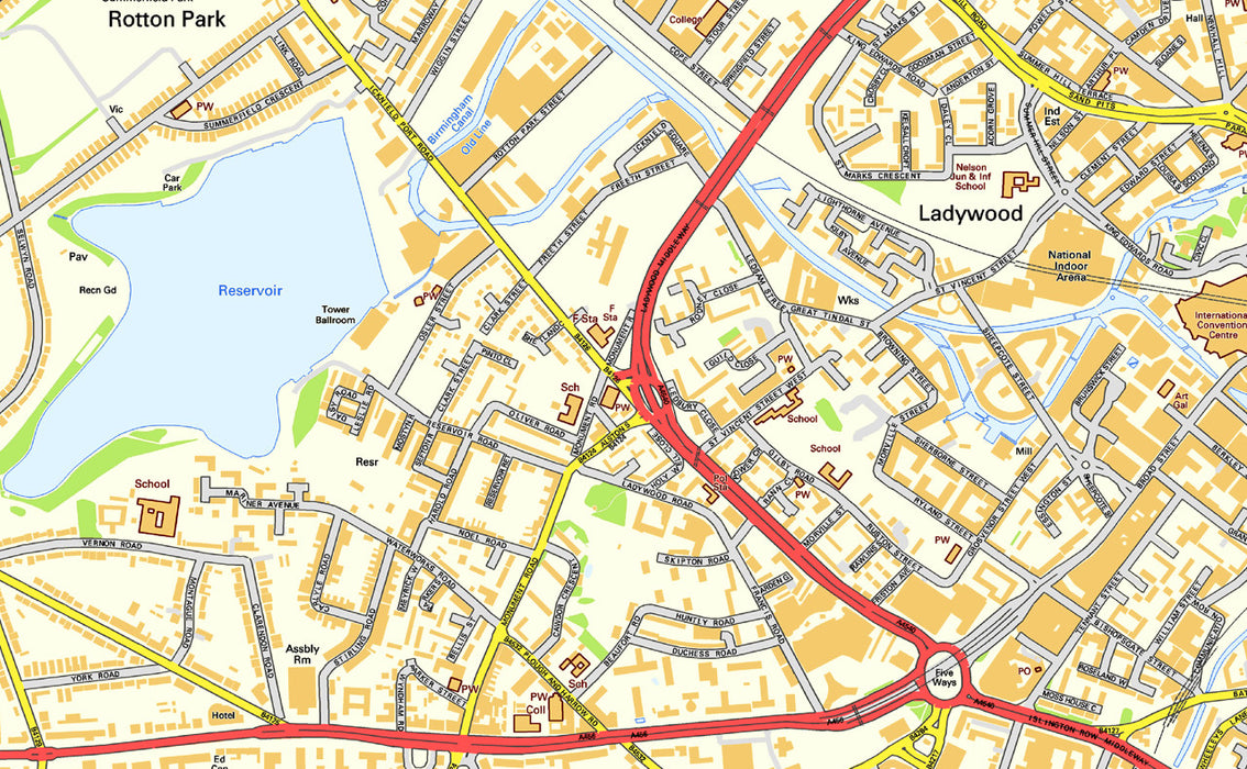 Birmingham Street Map